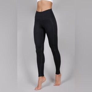 HYPERTEK HIGH WAIST SIDE POCKET Black Women's Leggings size small